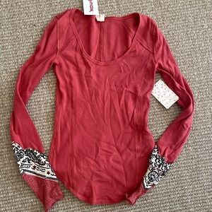 Free people waffle top